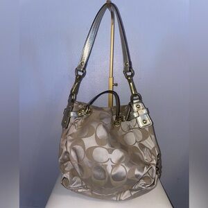 Authentic Coach Brooke Signature Sateen Satchel Shoulder Bag